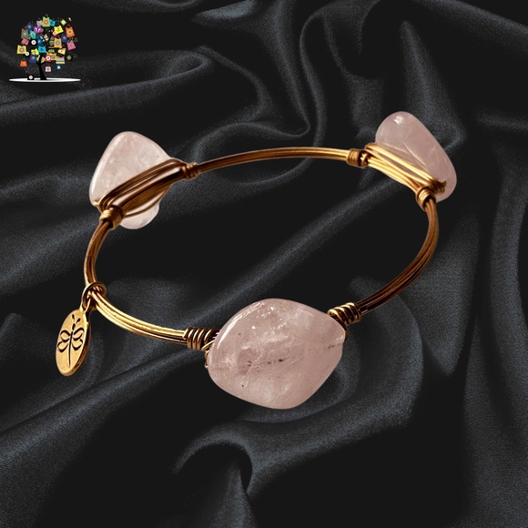 Crystal Wire Bangle Rose Quartz - Picture 3 of 3